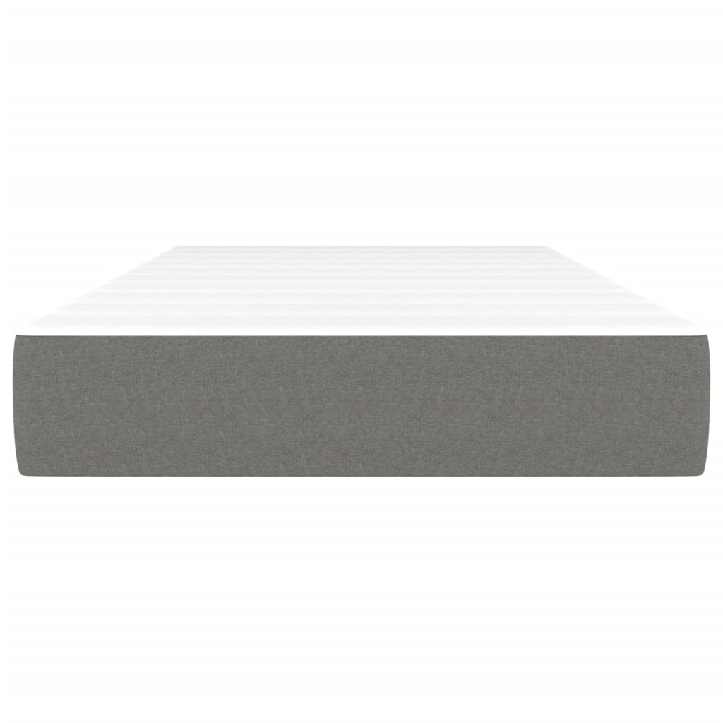 Matelas de lit à ressorts ensachés fermeté moyenne Gris foncé 90x200x20cm Tissu - XIOS
