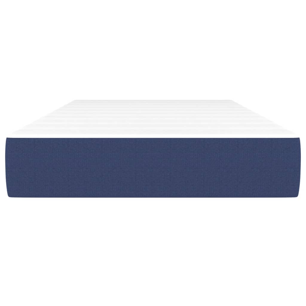 Matelas de lit à ressorts ensachés fermeté moyenne Bleu 90x200x20 cm Tissu - XIOS