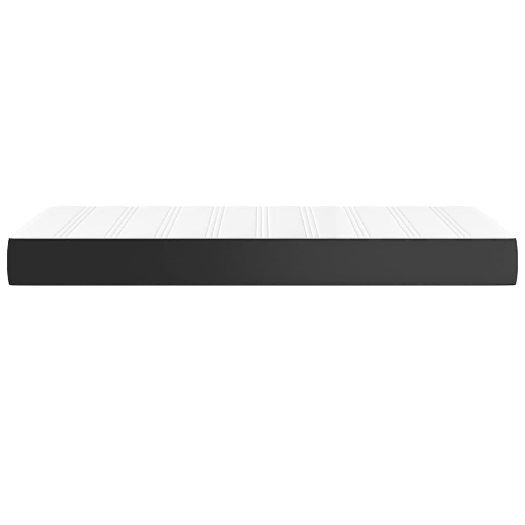 Matelas de lit à ressorts ensachés fermeté moyenne Noir 90x200x20 cm Similicuir - XIOS