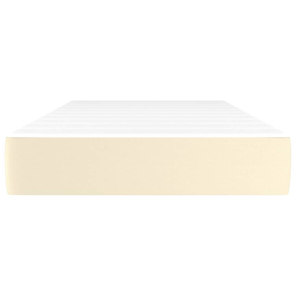 Matelas de lit à ressorts ensachés fermeté moyenne Crème 90x200x20cm Similicuir - XIOS