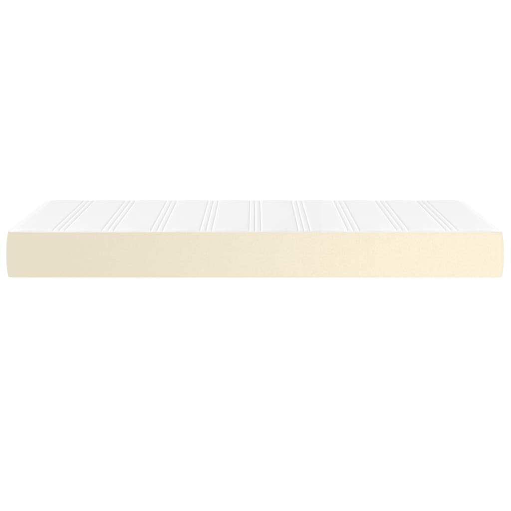 Matelas de lit à ressorts ensachés fermeté moyenne Crème 90x200x20cm Similicuir - XIOS
