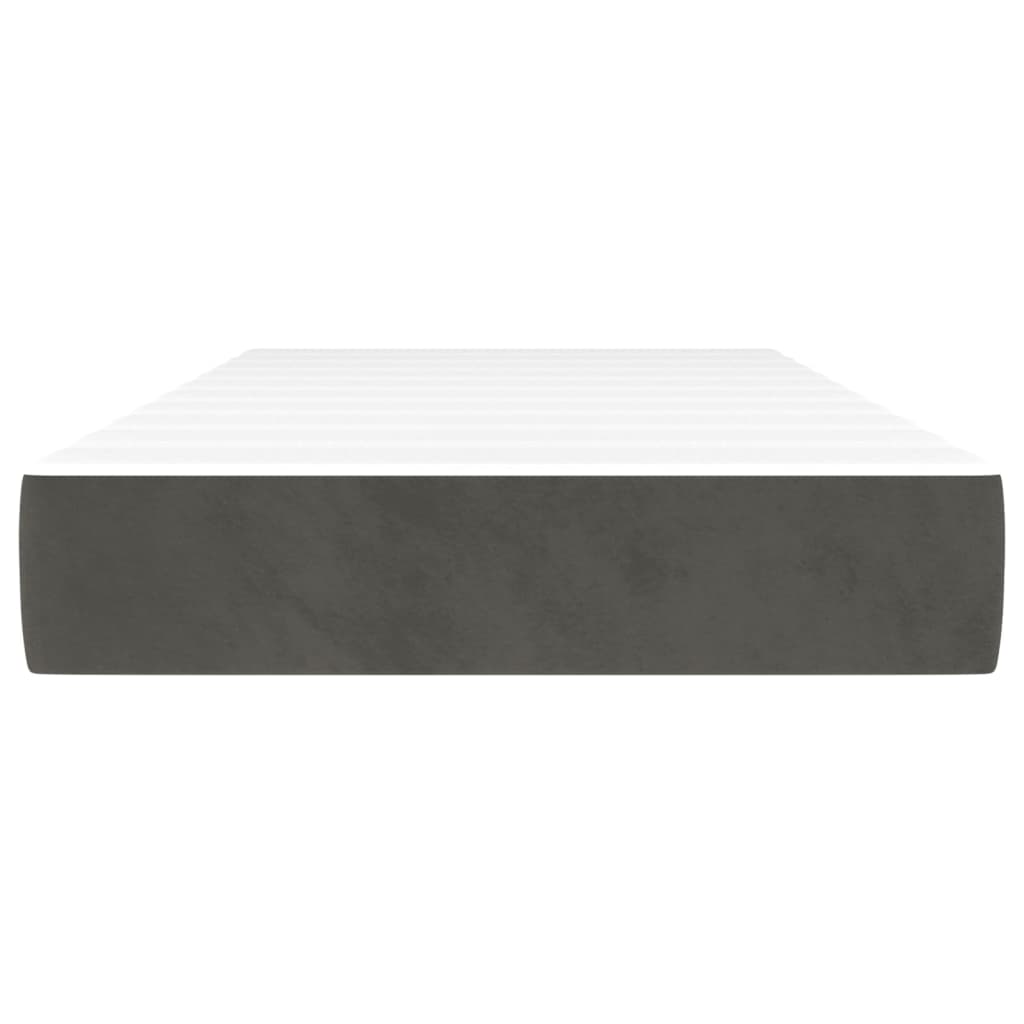Matelas de lit à ressorts ensachés fermeté moyenne Gris foncé 90x200x20 cm - XIOS