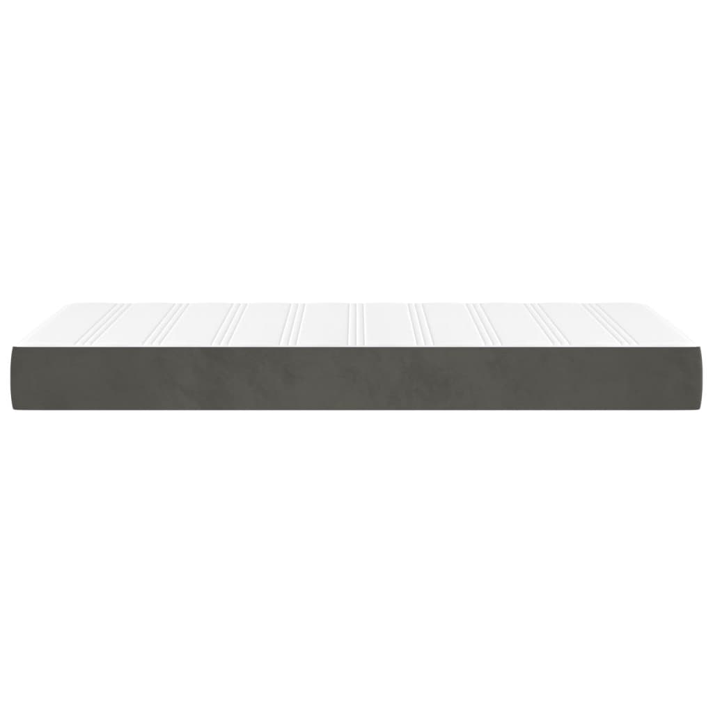 Matelas de lit à ressorts ensachés fermeté moyenne Gris foncé 90x200x20 cm - XIOS
