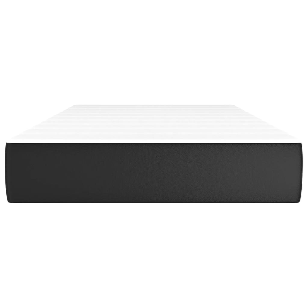 Matelas de lit à ressorts ensachés fermeté moyenne Noir 100x200x20cm Similicuir - XIOS