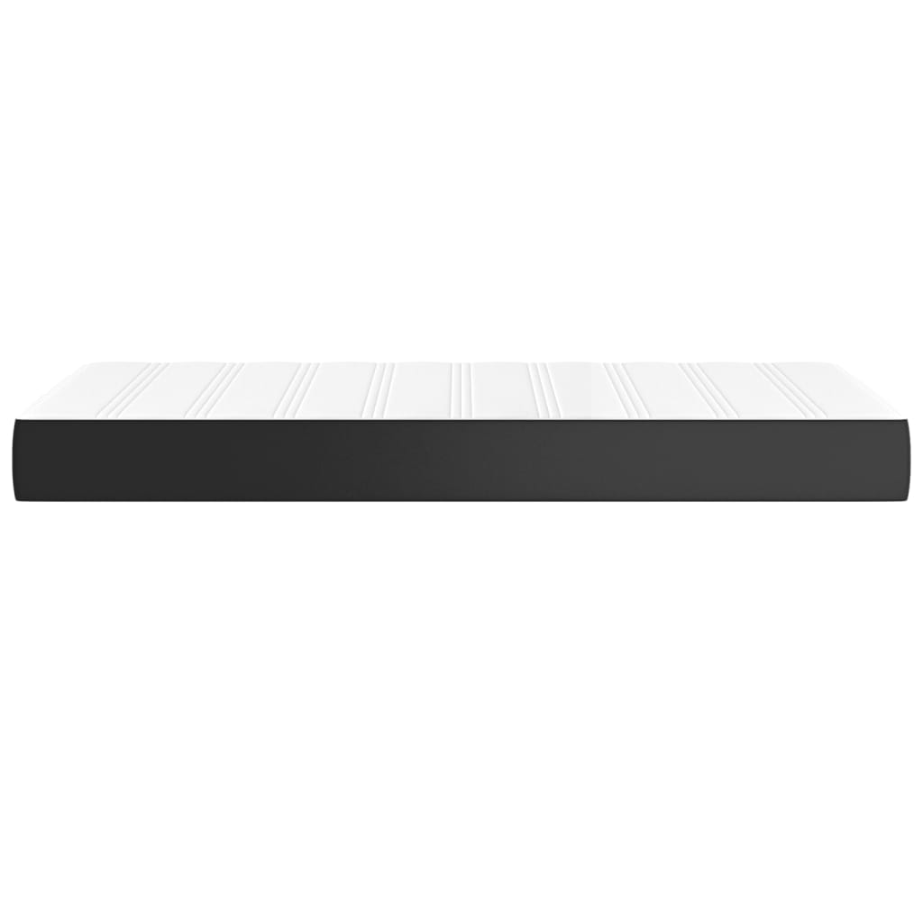 Matelas de lit à ressorts ensachés fermeté moyenne Noir 100x200x20cm Similicuir - XIOS