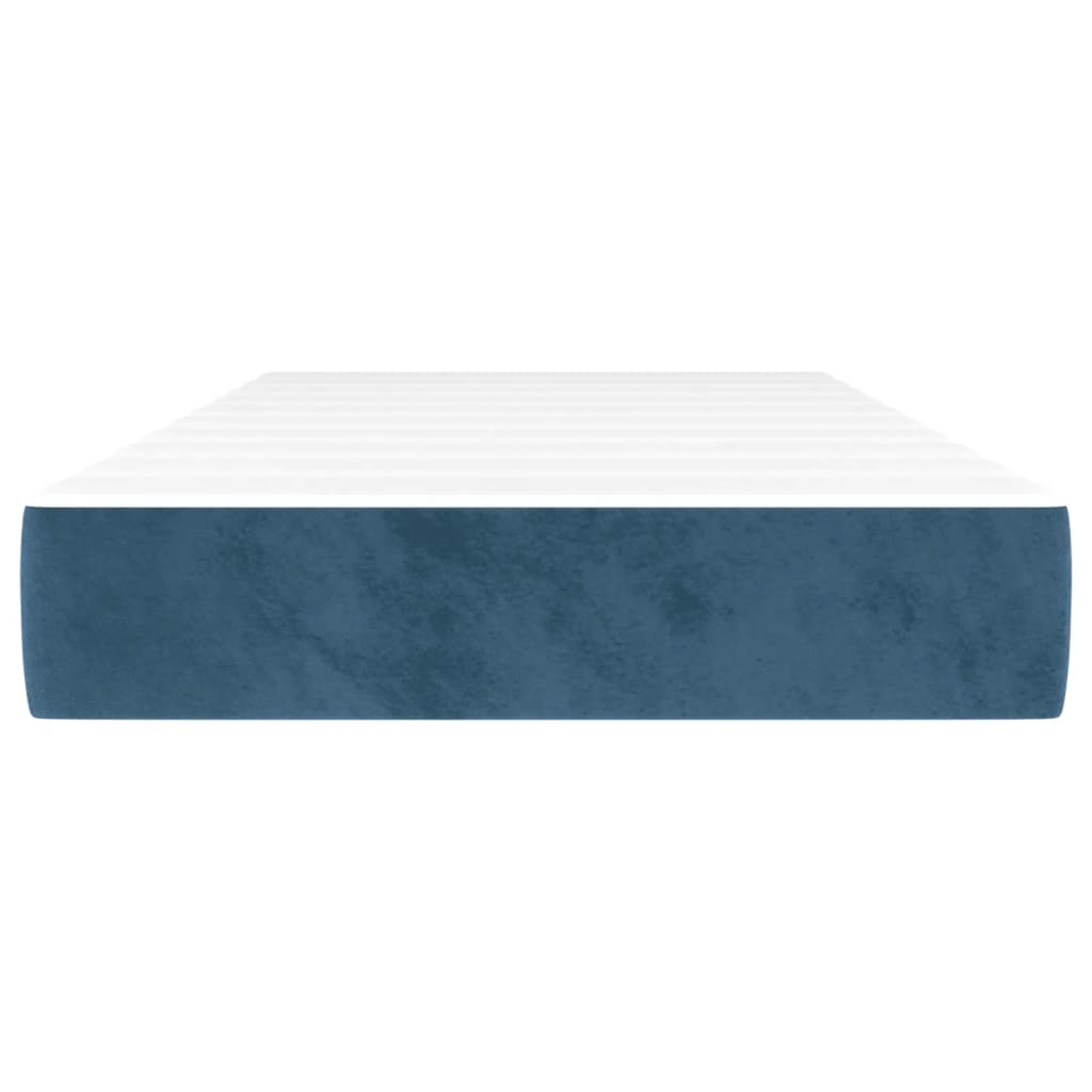Matelas de lit à ressorts ensachés fermeté moyenne Bleu foncé 100x200x20 cm - XIOS