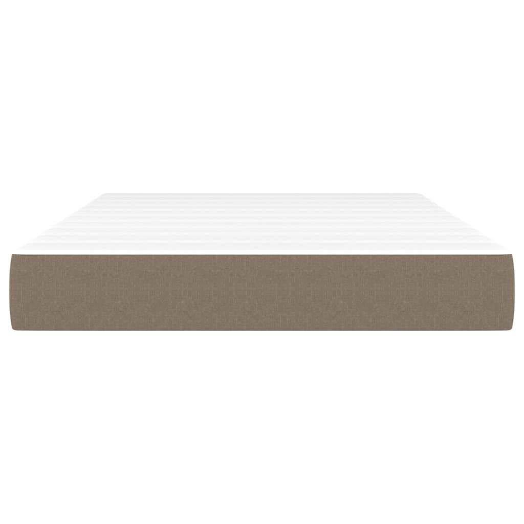 Matelas de lit à ressorts ensachés fermeté moyenne Taupe 120x200x20 cm Tissu - XIOS
