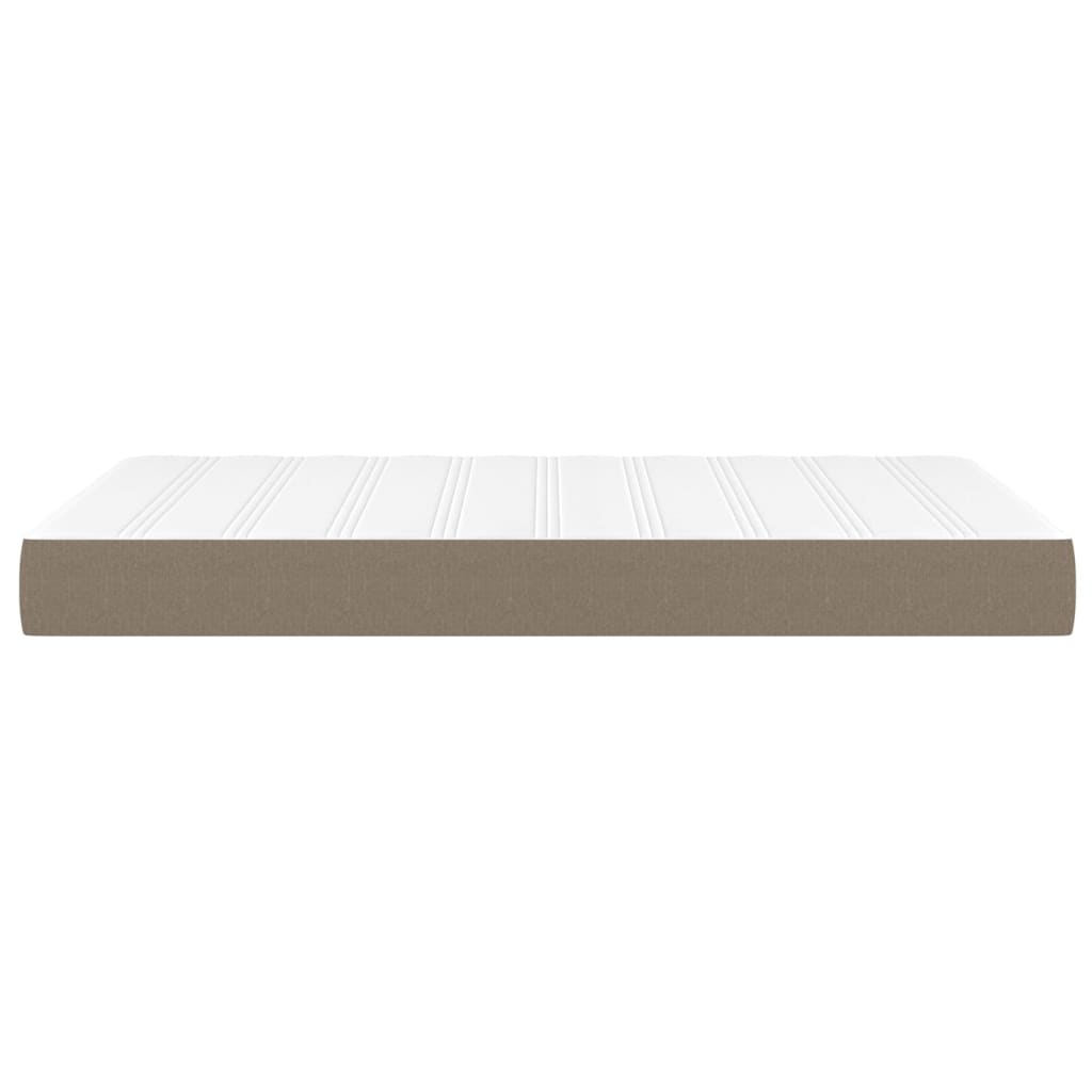 Matelas de lit à ressorts ensachés fermeté moyenne Taupe 120x200x20 cm Tissu - XIOS