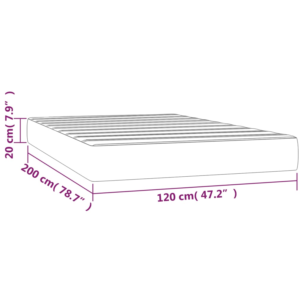Matelas de lit à ressorts ensachés Bleu 120x200x20 cm Tissu - XIOS