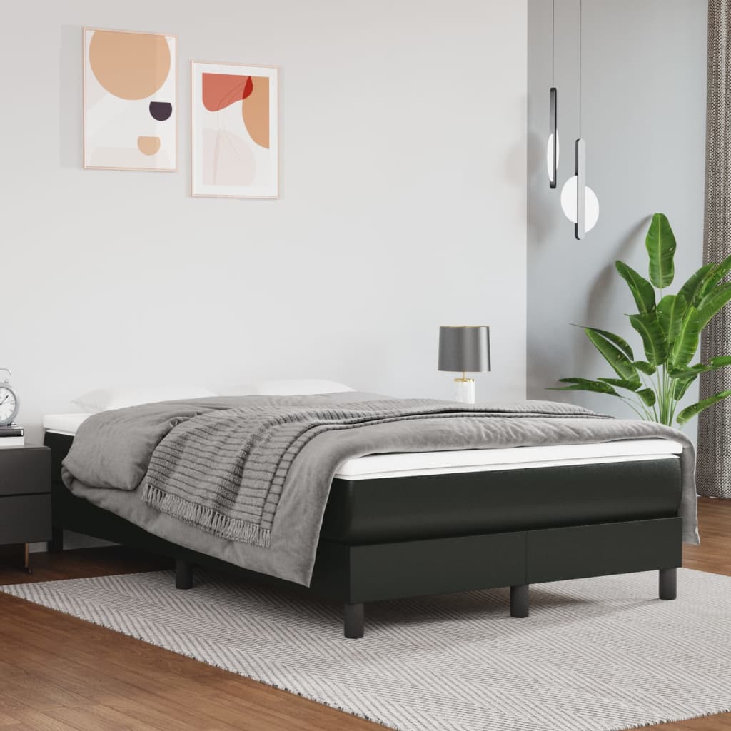 Matelas de lit à ressorts ensachés fermeté moyenne Noir 120x200x20cm Similicuir - XIOS