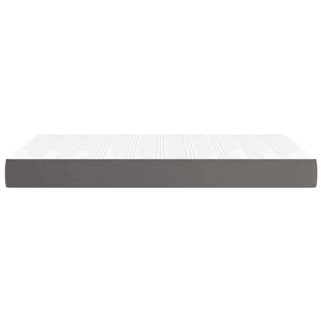 Matelas de lit à ressorts ensachés fermeté moyenne Gris 120x200x20cm Similicuir - XIOS