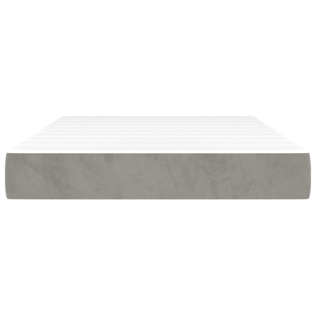 Matelas de lit à ressorts ensachés fermeté moyenne Gris clair 120x200x20 cm - XIOS