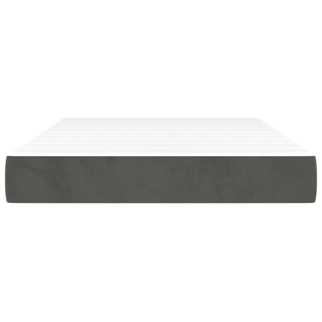 Matelas de lit à ressorts ensachés fermeté moyenne Gris foncé 120x200x20 cm - XIOS