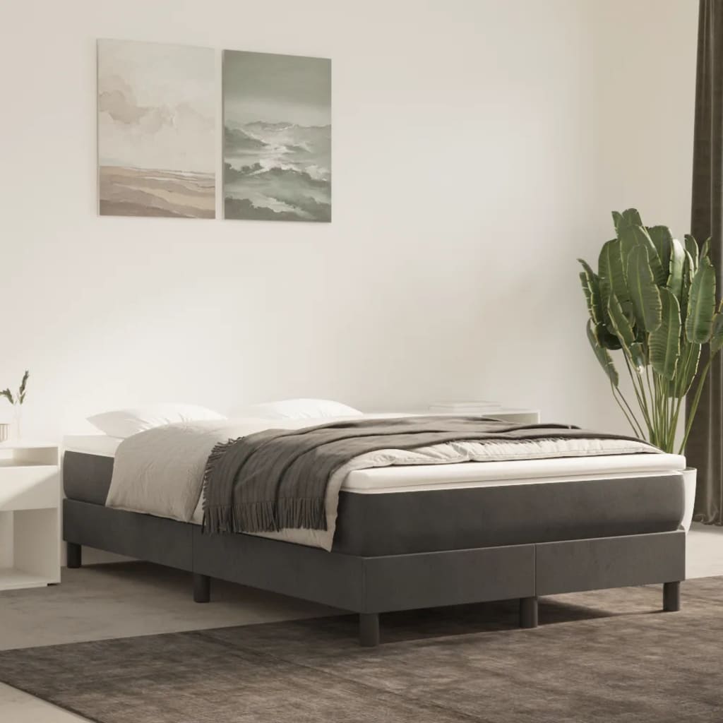 Matelas de lit à ressorts ensachés fermeté moyenne Gris foncé 120x200x20 cm - XIOS