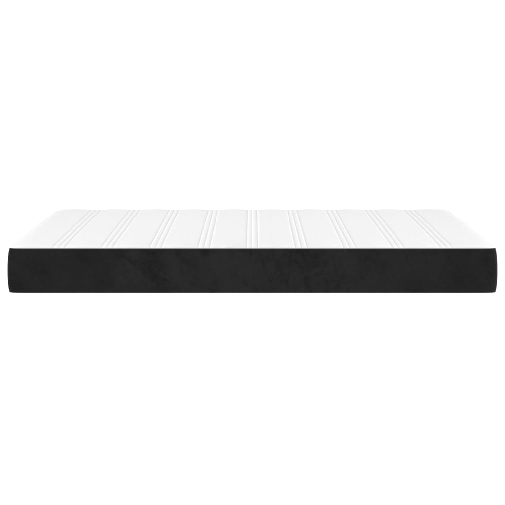 Matelas de lit à ressorts ensachés fermeté moyenne Noir 120x200x20 cm Velours - XIOS