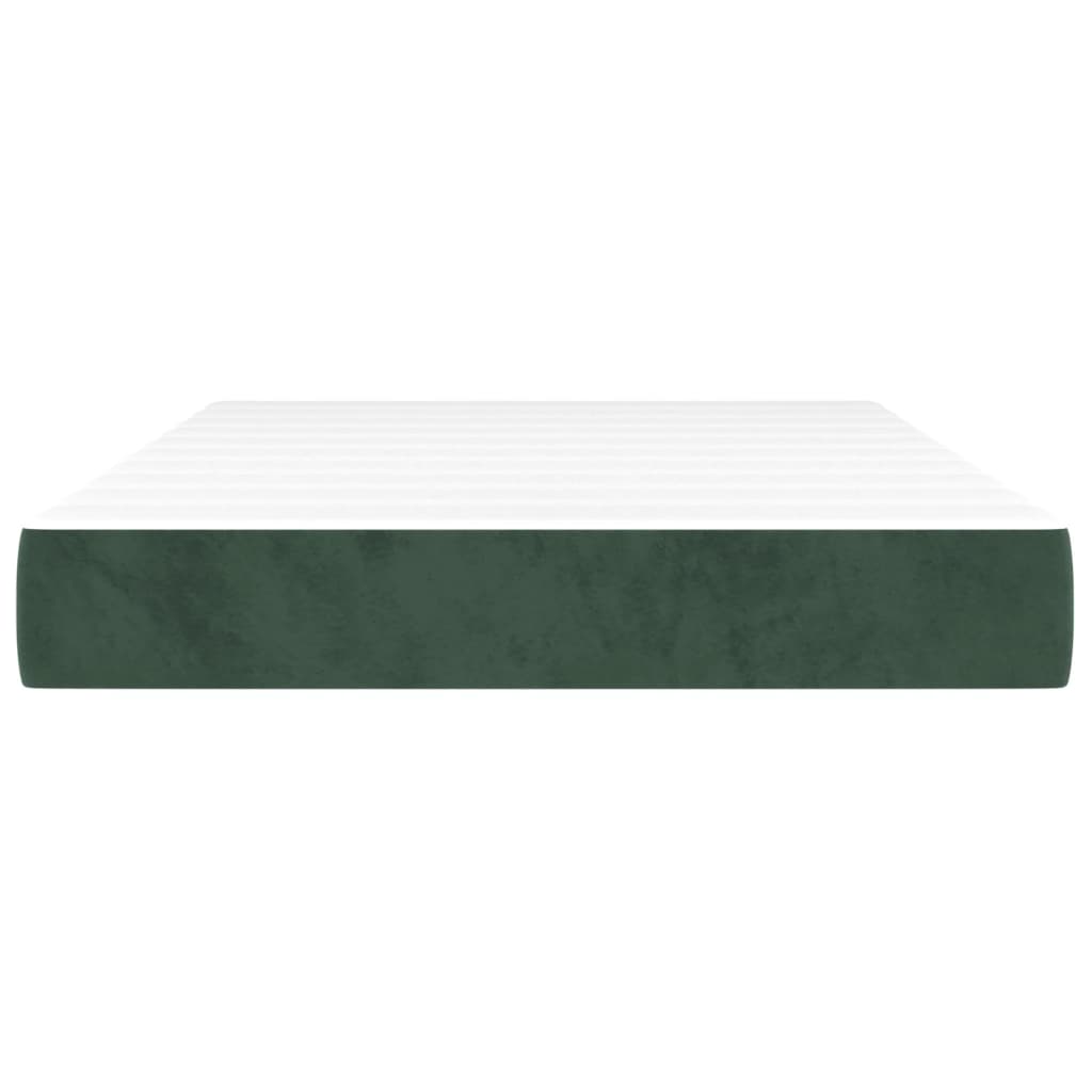 Matelas de lit à ressorts ensachés fermeté moyenne Vert foncé 120x200x20 cm - XIOS