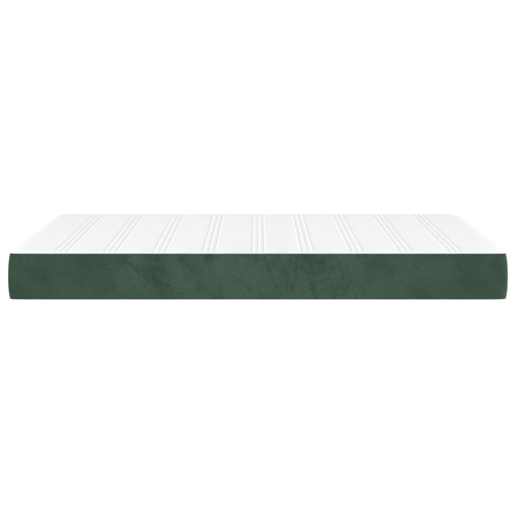 Matelas de lit à ressorts ensachés fermeté moyenne Vert foncé 120x200x20 cm - XIOS
