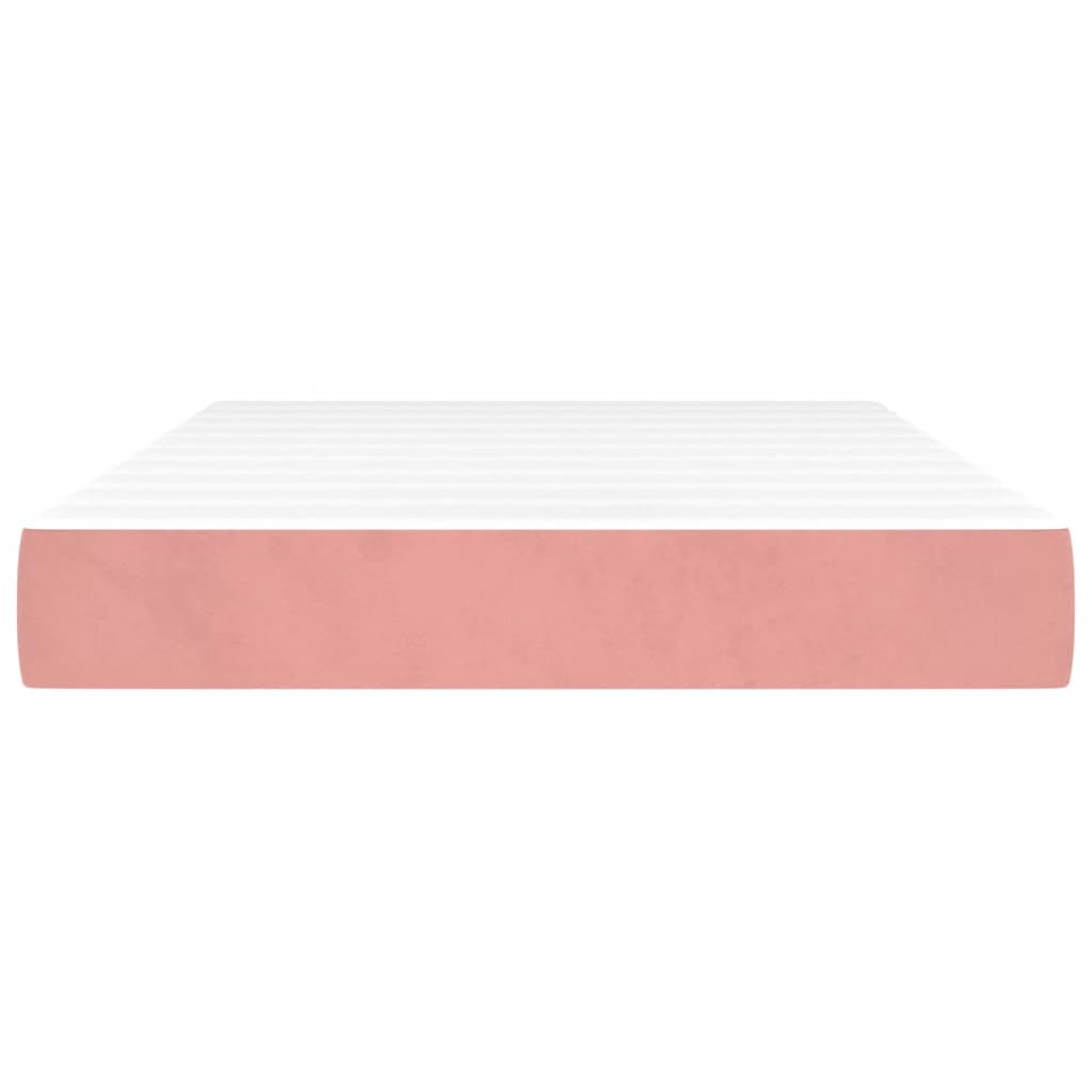 Matelas de lit à ressorts ensachés fermeté moyenne Rose 120x200x20 cm Velours - XIOS