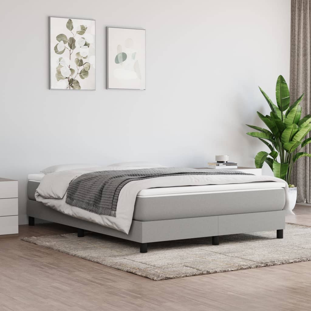 Matelas de lit à ressorts ensachés fermeté moyenne Gris clair 140x190x20 cm - XIOS