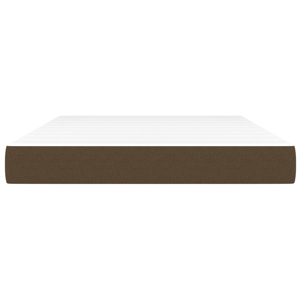 Matelas de lit à ressorts ensachés fermeté moyenne Marron foncé 140x190x20 cm - XIOS