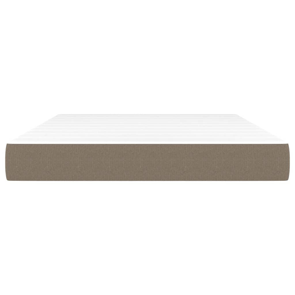 Matelas de lit à ressorts ensachés fermeté moyenne Taupe 140x190x20 cm Tissu - XIOS