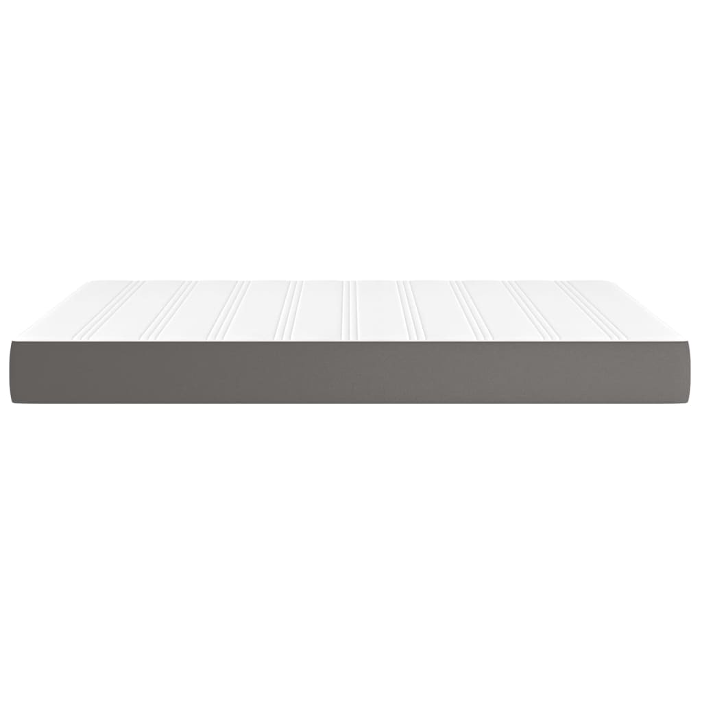 Matelas de lit à ressorts ensachés fermeté moyenne Gris 140x190x20cm Similicuir - XIOS