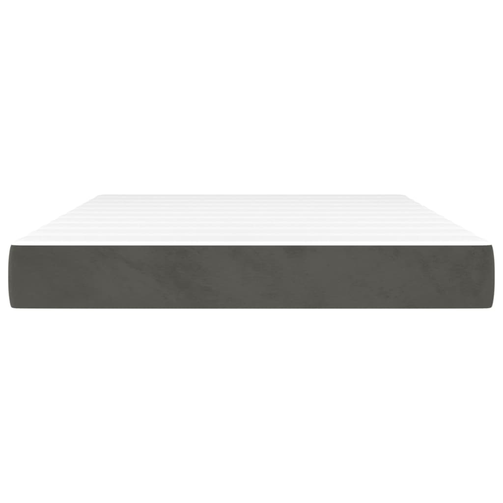 Matelas de lit à ressorts ensachés fermeté moyenne Gris foncé 140x190x20 cm - XIOS