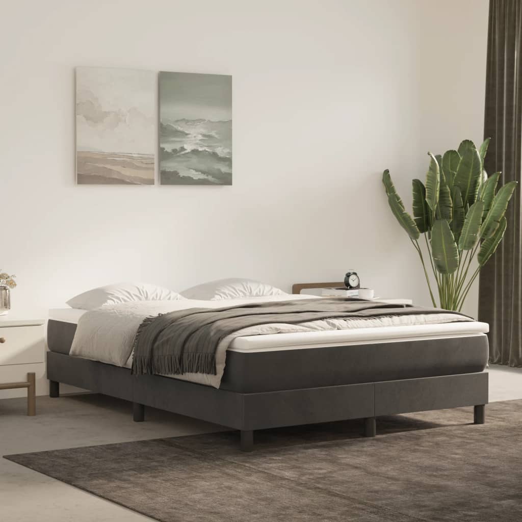 Matelas de lit à ressorts ensachés fermeté moyenne Gris foncé 140x190x20 cm - XIOS