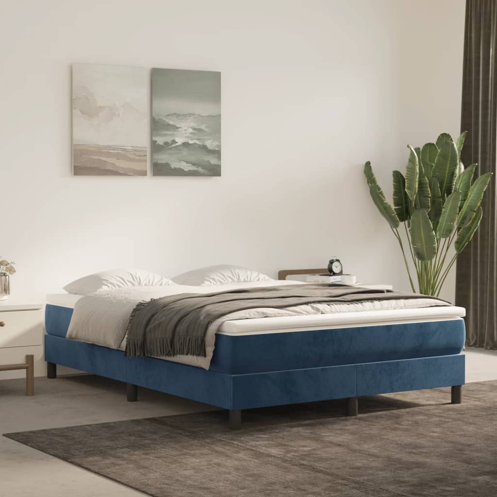 Matelas de lit à ressorts ensachés Bleu foncé 140x190x20 cm - XIOS
