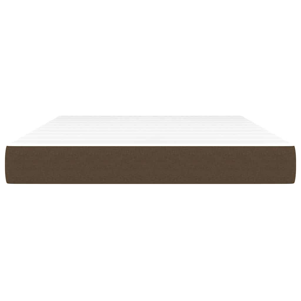 Matelas à ressorts ensachés mi-ferme Marron foncé 140x200x20 cm