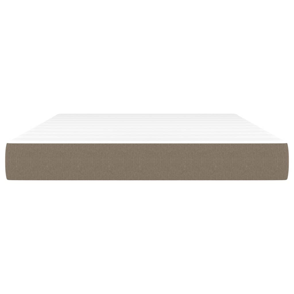 Matelas de lit à ressorts ensachés fermeté moyenne Taupe 140x200x20 cm Tissu - XIOS