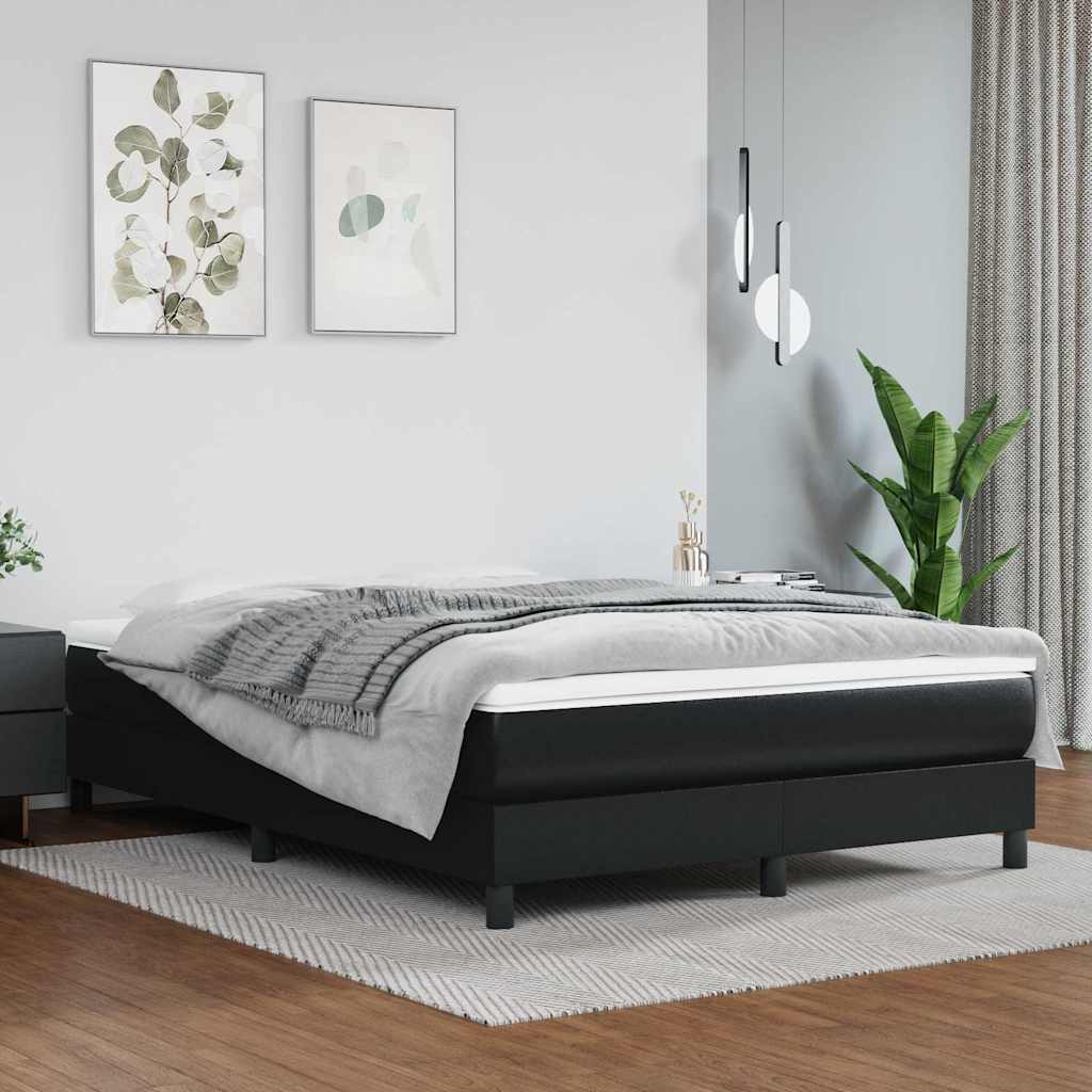 Matelas à ressorts ensachés mi-ferme Noir 140x200x20cm