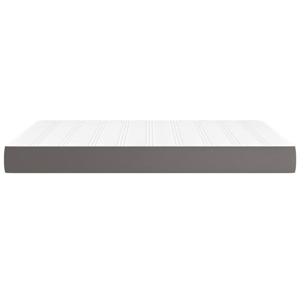 Matelas de lit à ressorts ensachés fermeté moyenne Gris 140x200x20cm Similicuir - XIOS