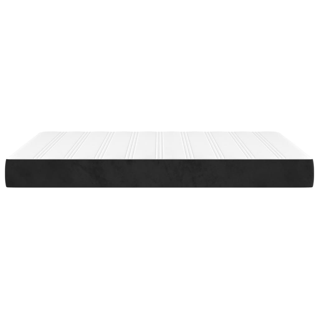 Matelas de lit à ressorts ensachés fermeté moyenne Noir 140x200x20 cm Velours - XIOS