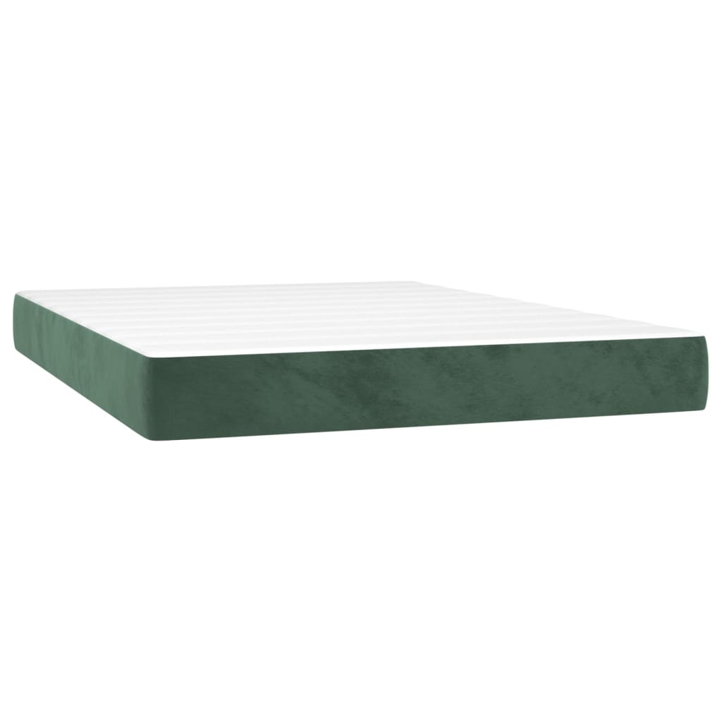 Matelas de lit à ressorts ensachés fermeté moyenne Vert foncé 140x200x20 cm - XIOS