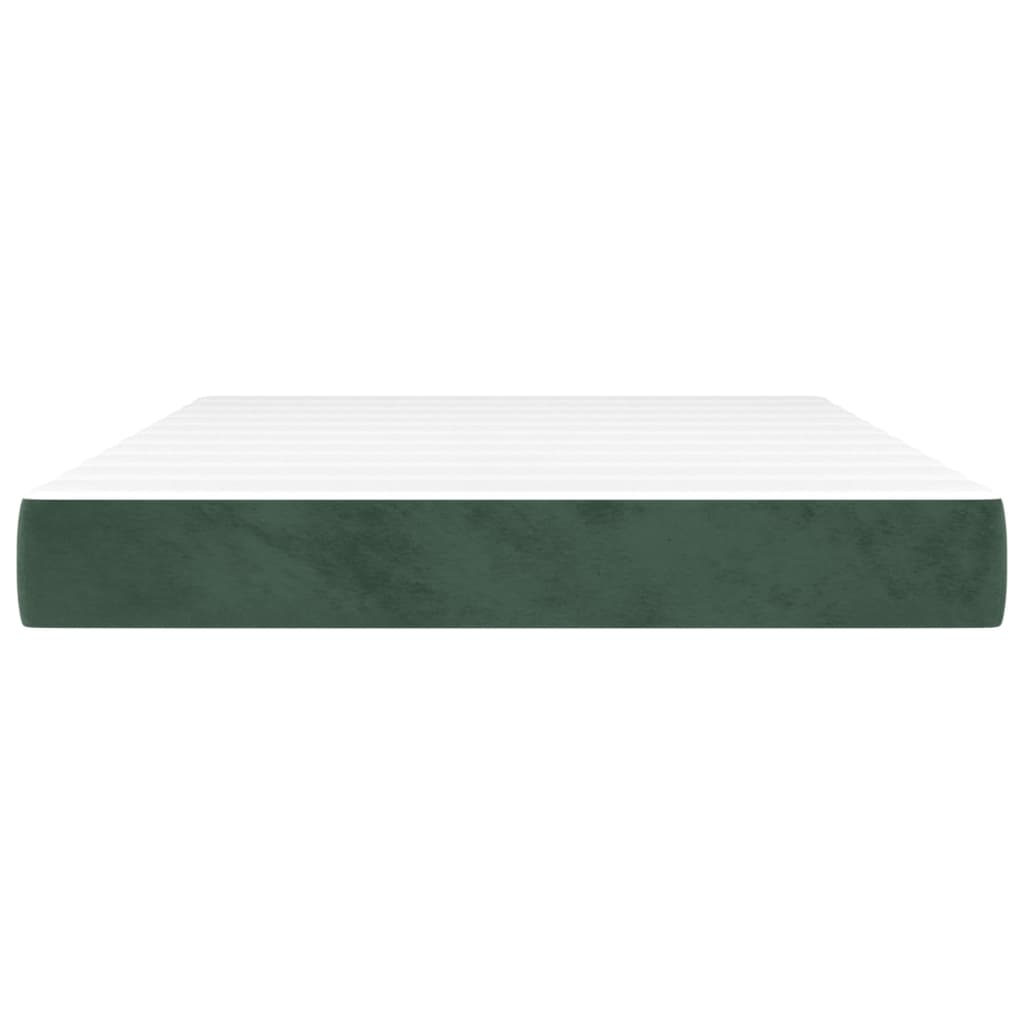 Matelas de lit à ressorts ensachés fermeté moyenne Vert foncé 140x200x20 cm - XIOS