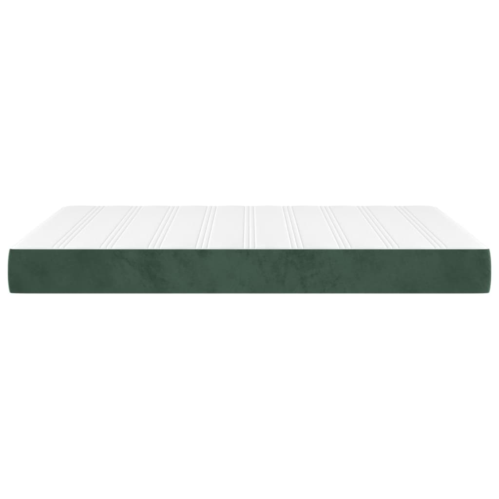 Matelas de lit à ressorts ensachés fermeté moyenne Vert foncé 140x200x20 cm - XIOS
