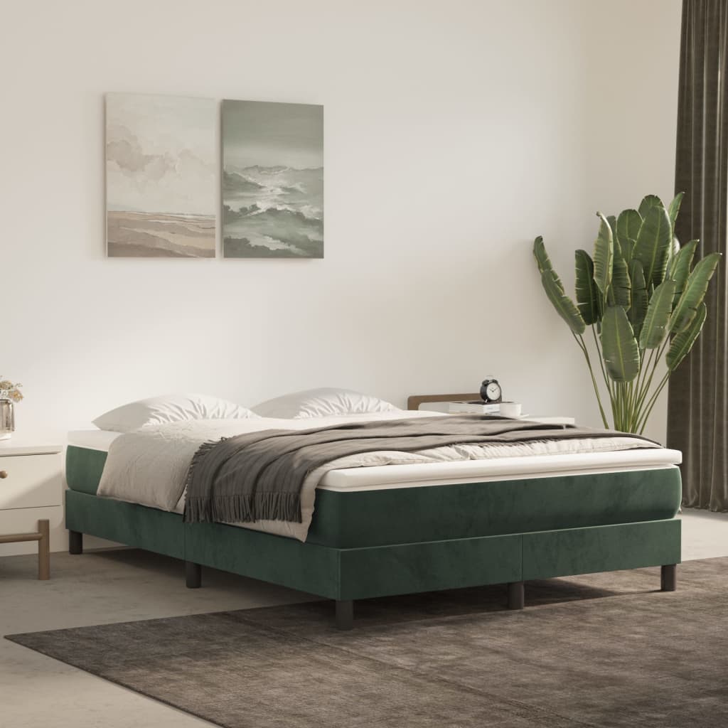 Matelas de lit à ressorts ensachés fermeté moyenne Vert foncé 140x200x20 cm - XIOS