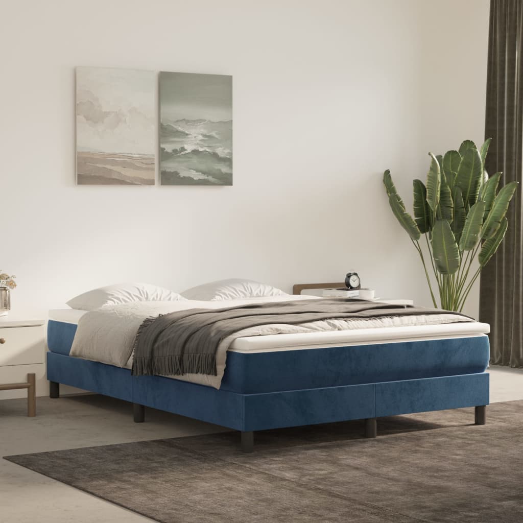 Matelas de lit à ressorts ensachés fermeté moyenne Bleu foncé 140x200x20 cm - XIOS