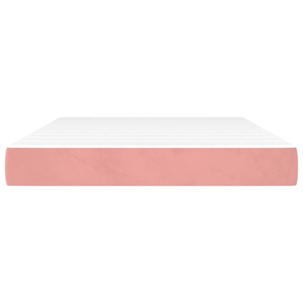 Matelas de lit à ressorts ensachés fermeté moyenne Rose 140x200x20 cm Velours - XIOS