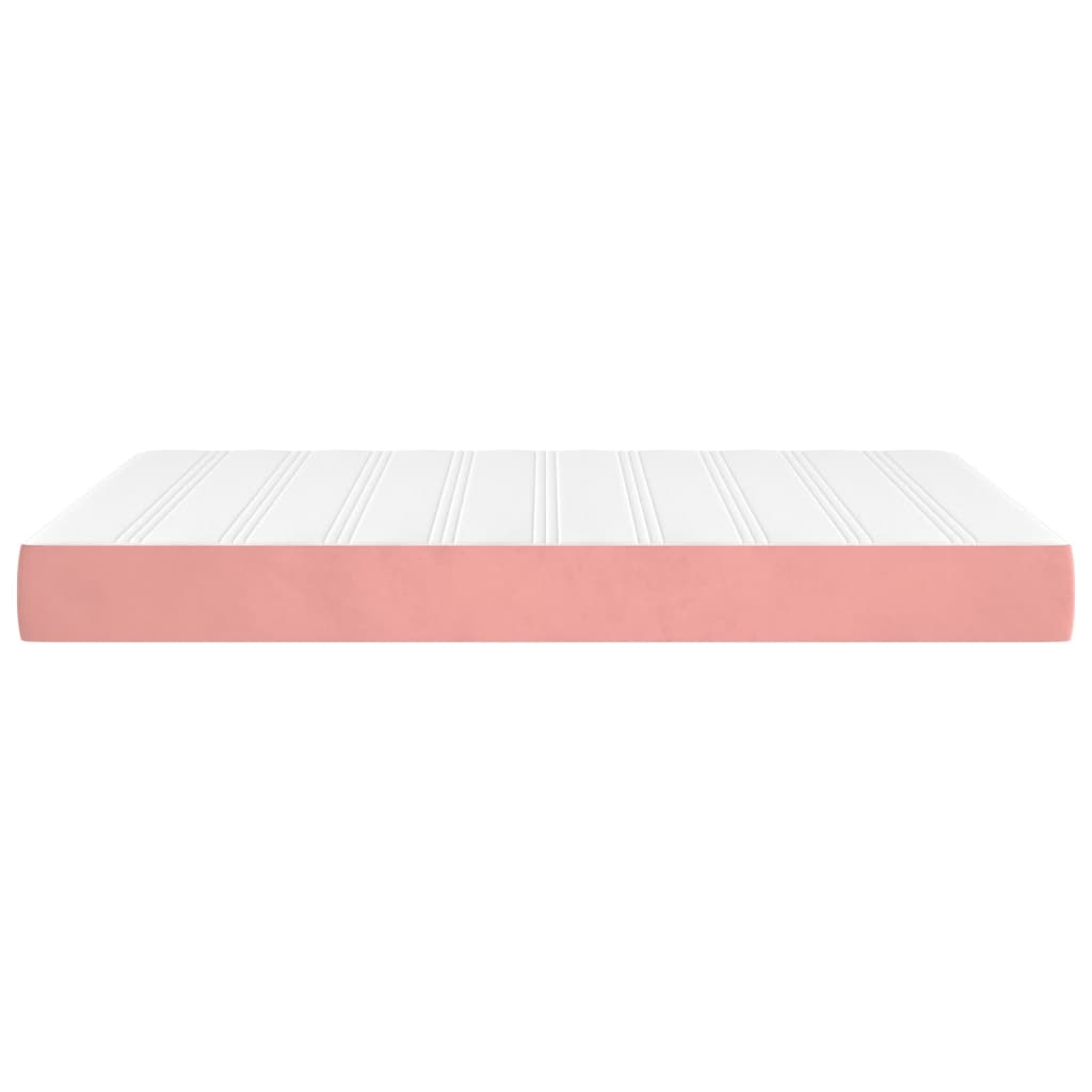 Matelas de lit à ressorts ensachés fermeté moyenne Rose 140x200x20 cm Velours - XIOS