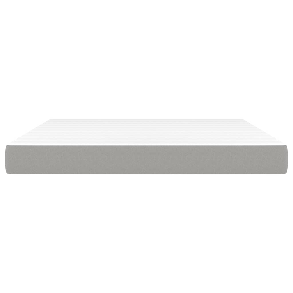 Matelas de lit à ressorts ensachés fermeté moyenne Gris clair 160x200x20 cm - XIOS