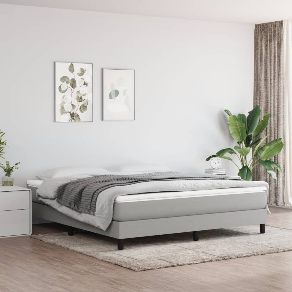 Matelas de lit à ressorts ensachés fermeté moyenne Gris clair 160x200x20 cm - XIOS