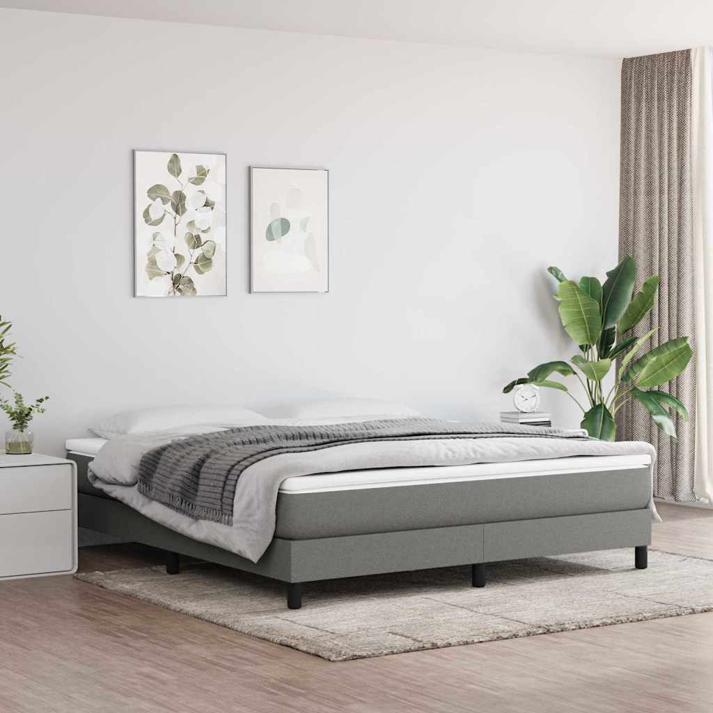 Matelas à ressorts ensachés mi-ferme gris foncé 160x200x20 cm