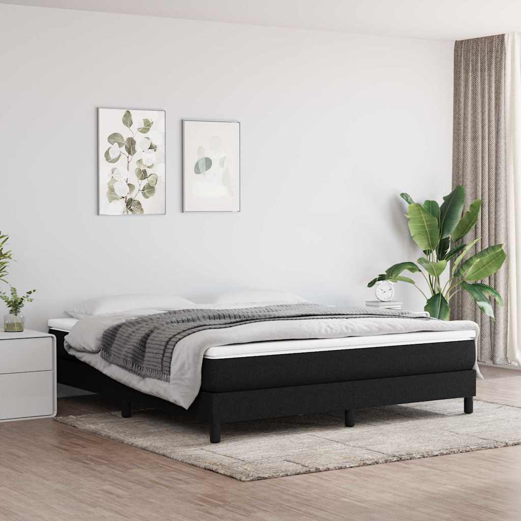Matelas à ressorts ensachés mi-ferme Noir 160x200x20 cm