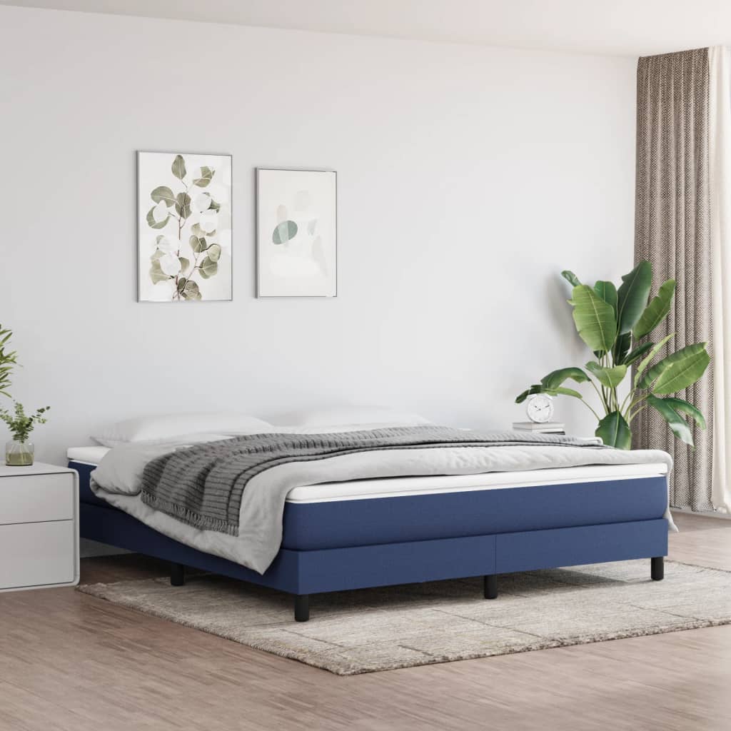Matelas de lit à ressorts ensachés fermeté moyenne Bleu 160x200x20 cm Tissu - XIOS