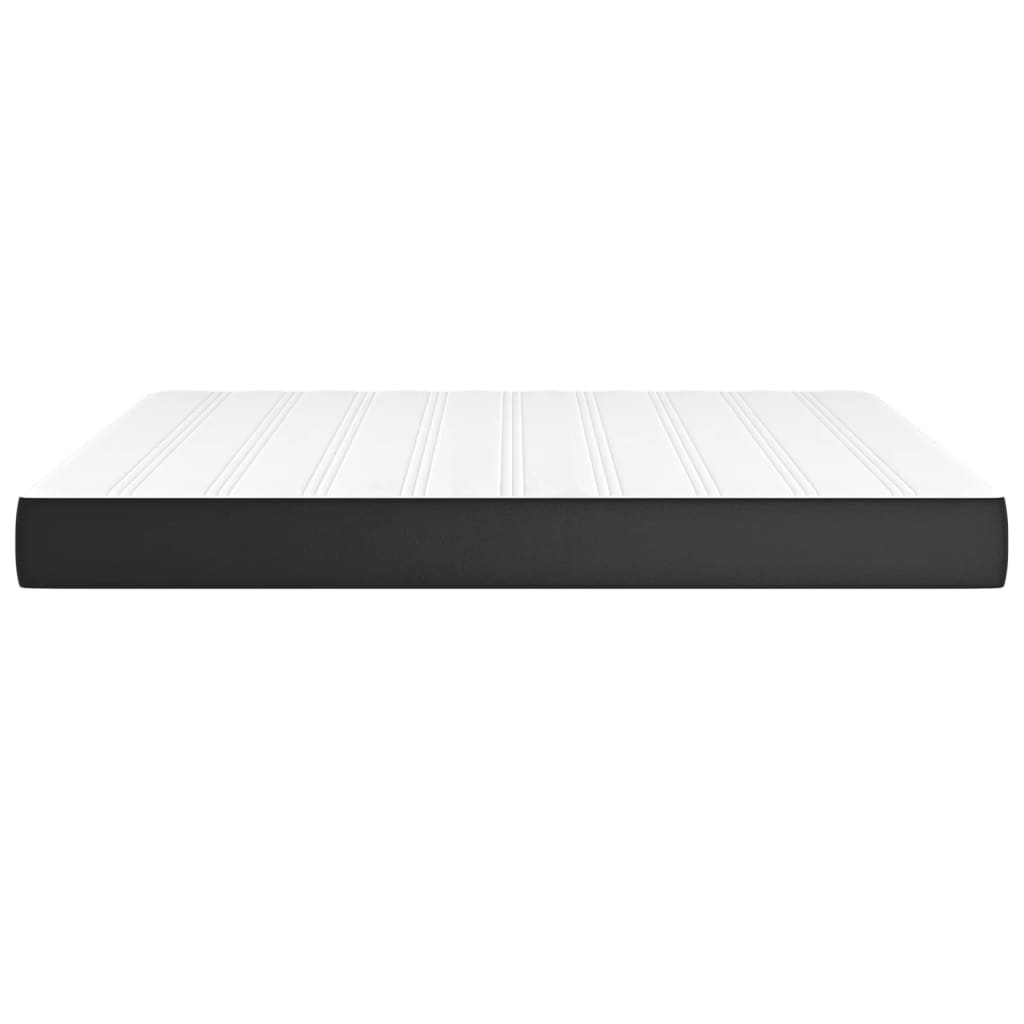 Matelas de lit à ressorts ensachés fermeté moyenne Noir 160x200x20cm Similicuir - XIOS