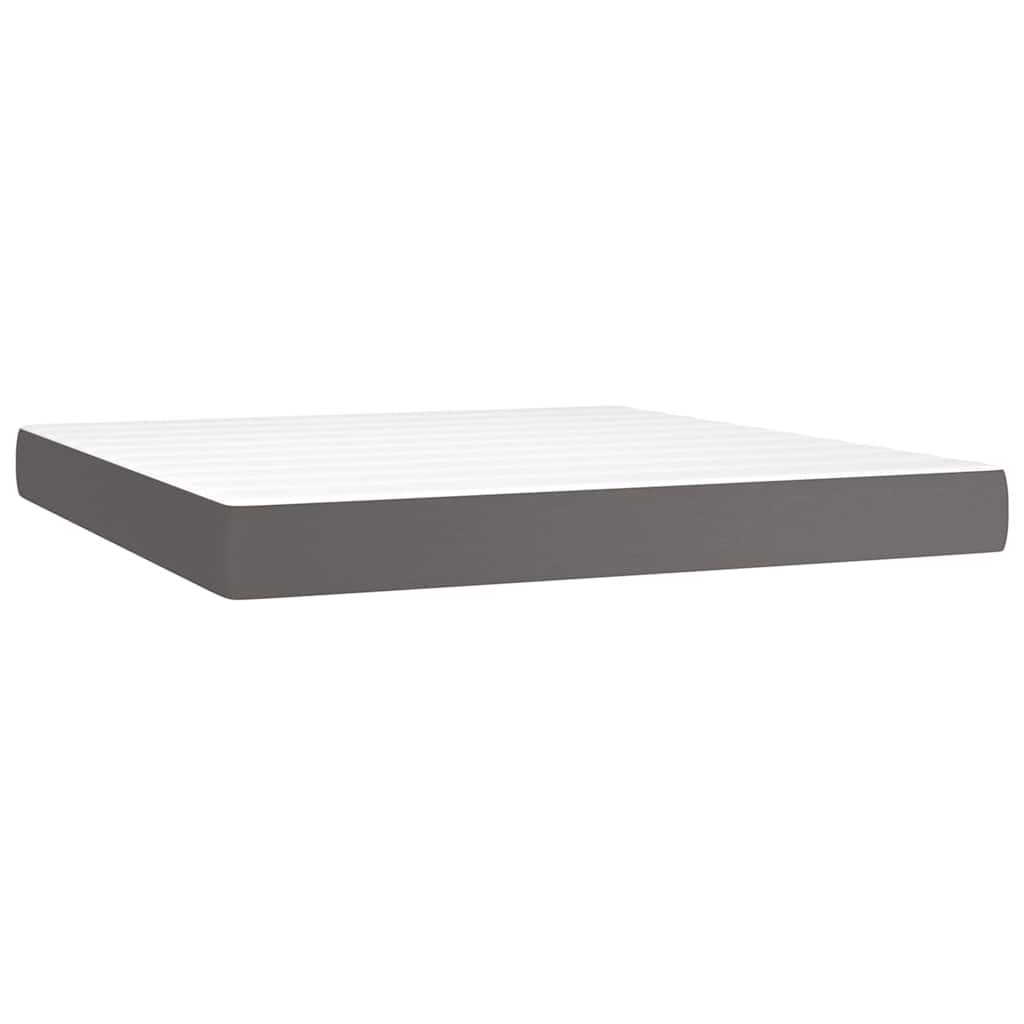 Matelas à ressorts ensachés mi-ferme gris 160x200x20cm
