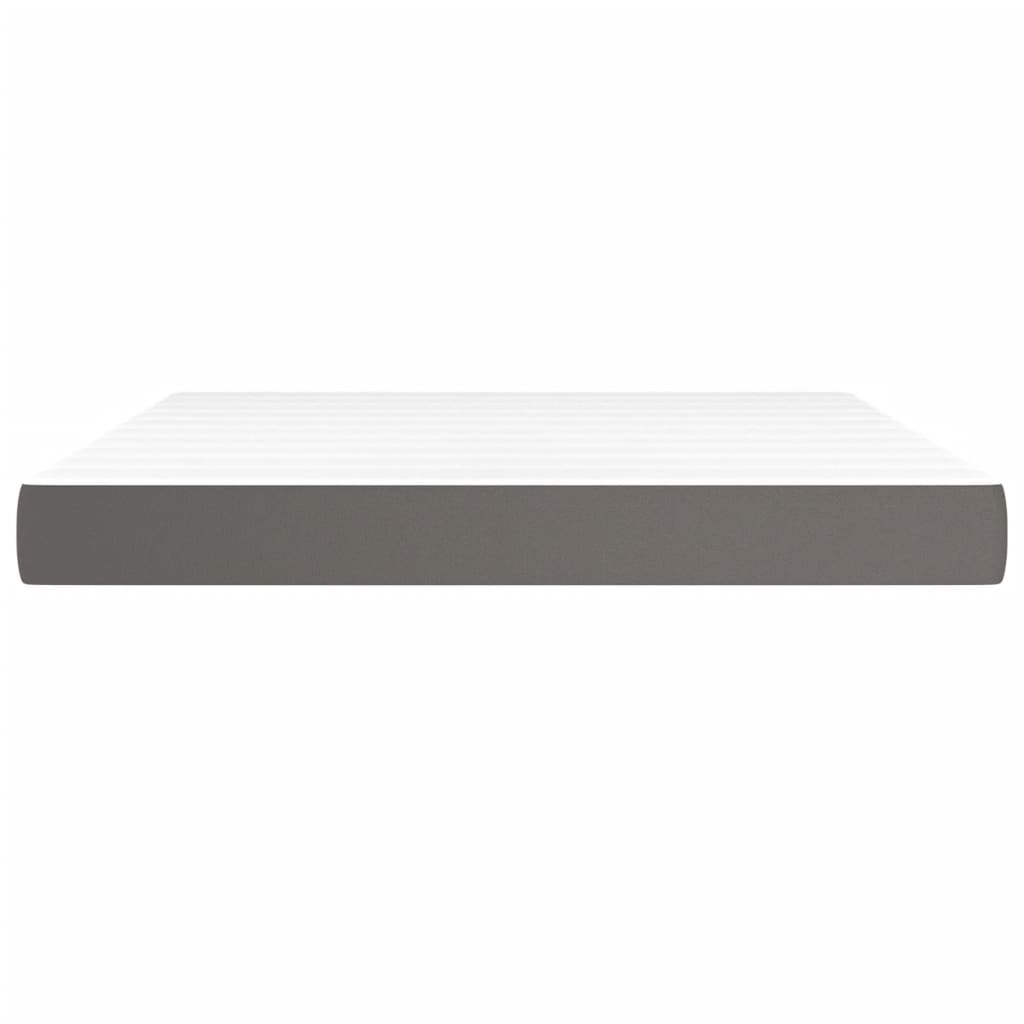Matelas de lit à ressorts ensachés fermeté moyenne Gris 160x200x20cm Similicuir - XIOS