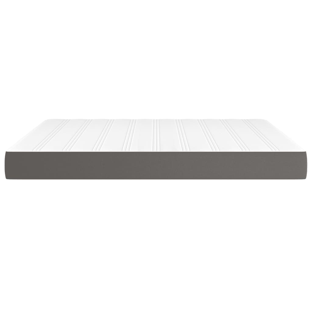 Matelas de lit à ressorts ensachés fermeté moyenne Gris 160x200x20cm Similicuir - XIOS